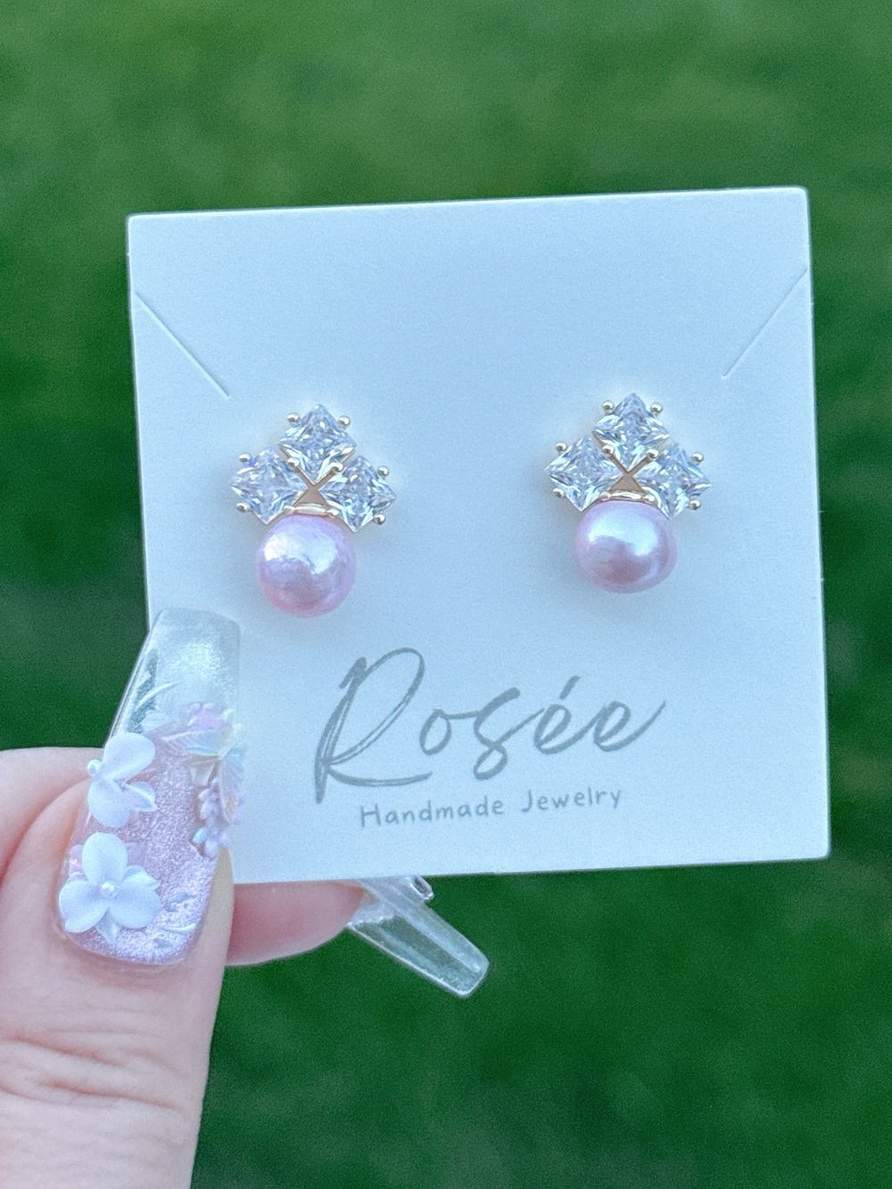 26E442 Handmade Freshwater Baroque Pearl Studs Earrings 8-9mm S925 Post